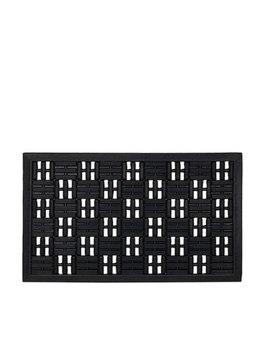 Relaxdays Covoare De Intrare Din Cauciuc Negru 75 Cm X