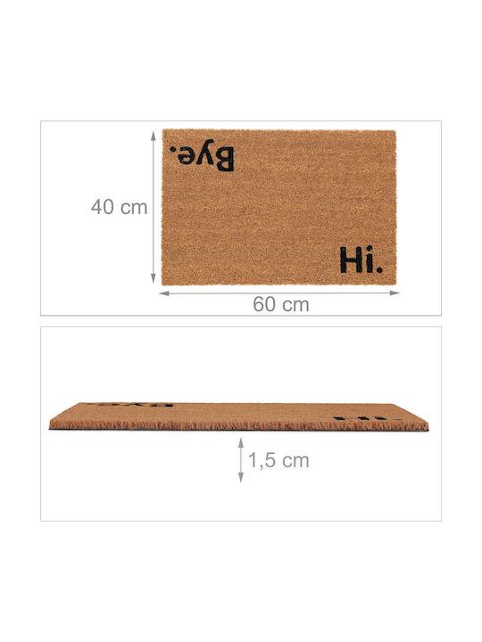 Relaxdays Covoare De Intrare Din Nucă De Cocos Bej 40 Cm