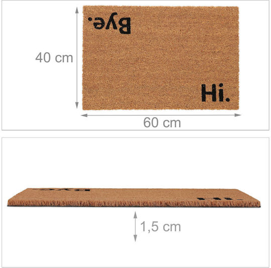 Relaxdays Relaxdays Fußmatte aus Kokosnuss Beigefarben 40cm