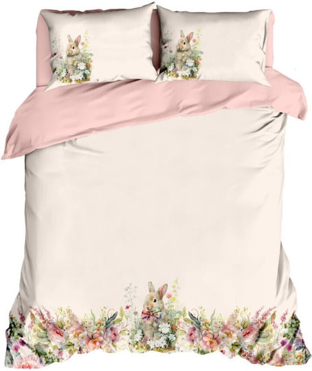 Lenjerii Deosebite Set Huse Pentru Pilote Dublu 200x220cm Roze