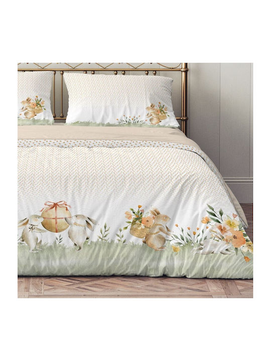 Lenjerii Deosebite Set Huse Pentru Pilote 100% Bumbac 200x220cm Dublu Cu 2 Fețe De Pernă & 1 Cearceaf Londy