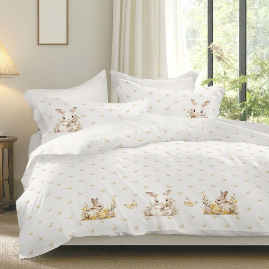 Lenjerii Deosebite Set Huse Pentru Pilote Dublu 200x220cm Alb