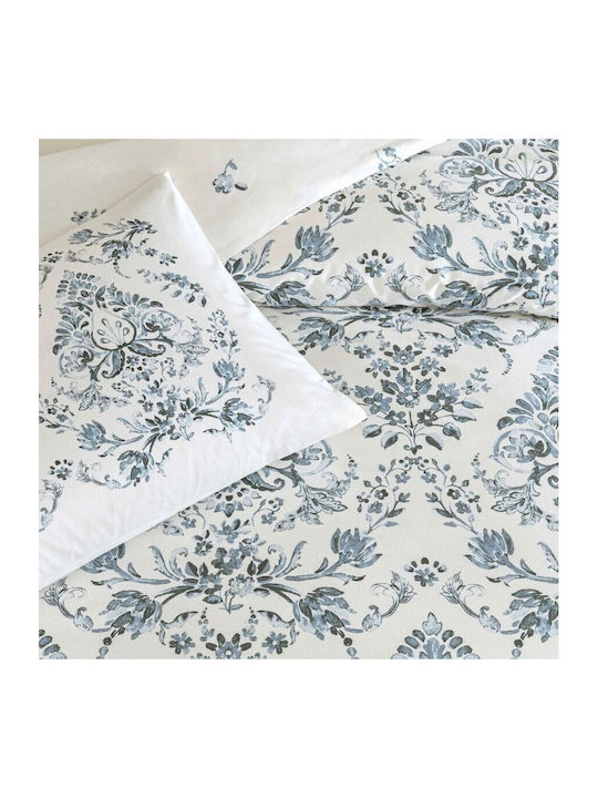 Tac Set Huse Pentru Pilote 200x220cm Dublu Cu 2 Fețe De Pernă & 1 Cearceaf Albastru
