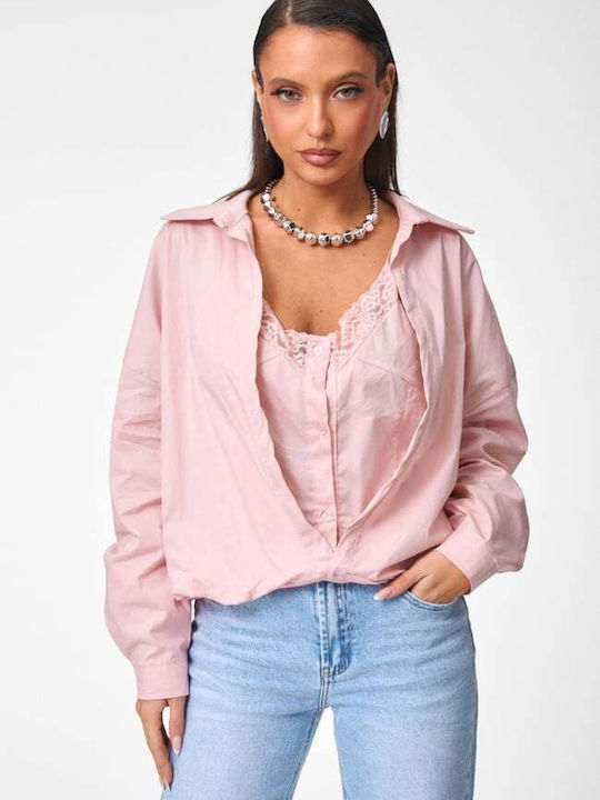 Long Sleeve Women's Shirt Pink