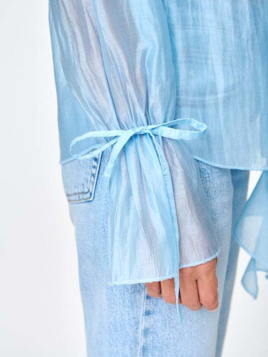 Long Sleeve Women's Shirt Light Blue