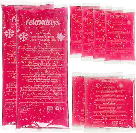 Relaxdays Set 8 Perne Răcoritoare Roz 28x2x11 Cm