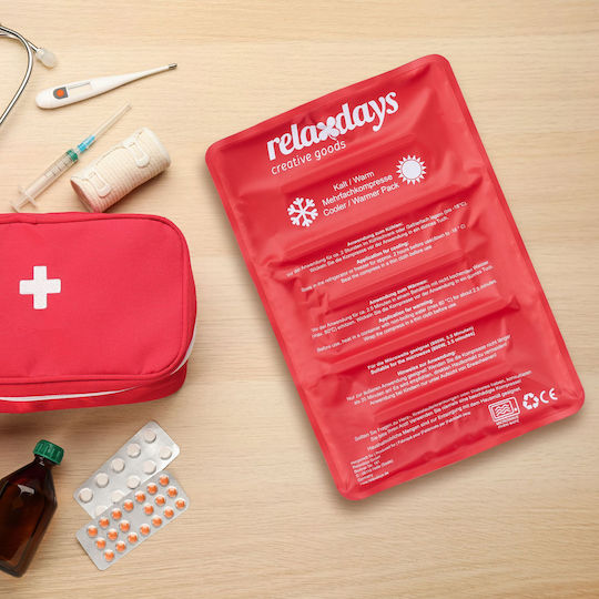 Wiederverwendbares Gel-Kühlpack Wärmekompresse Relaxdays Rote 2x25x36cm