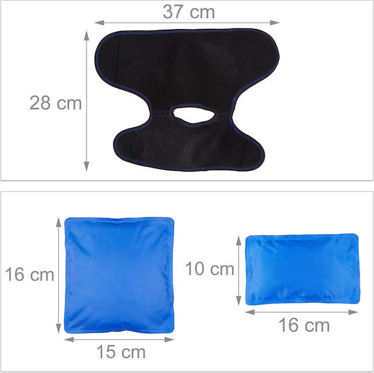 Relaxdays Cooling Leg Wrap Fastening Blue Black 2.5x28x37 Cm