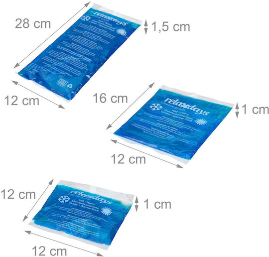 Set 5 Cooling Compresses Relaxdays Blue 28x12cm