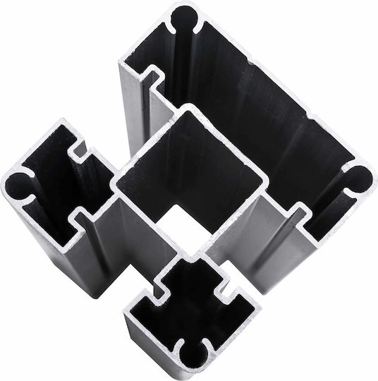 vidaXL WPC Fence Panels in Black Colour 4 Pieces