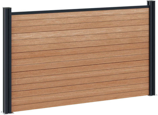 vidaXL Panou Gard Din WPC Culoare Maro 3.53x1.05m 2 Bucăți