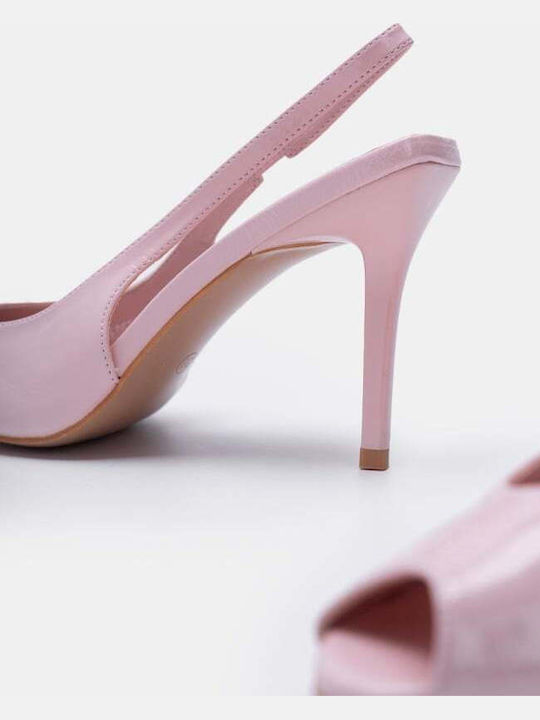 Peep Toe Γόβες από Λουστρίνι Ροζ