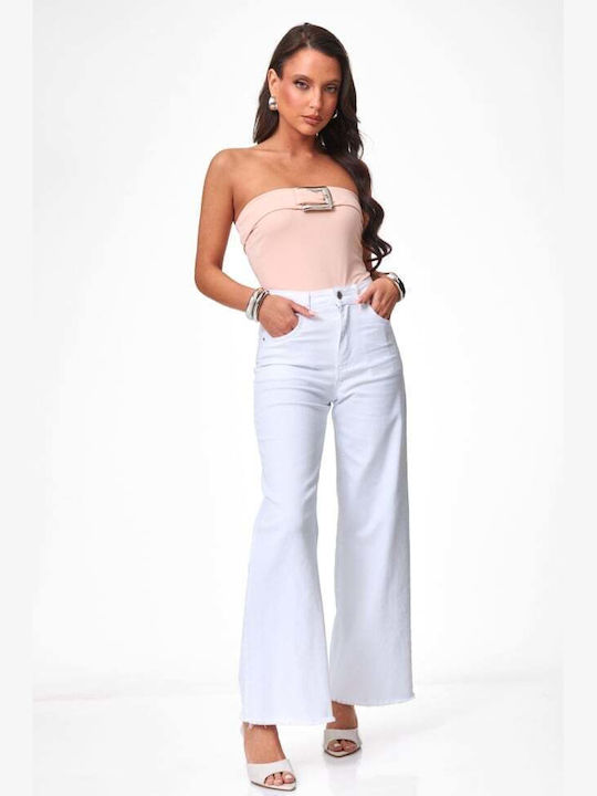 Decoro Damen-Bodysuit Strapless Agrafá Rosa Zart