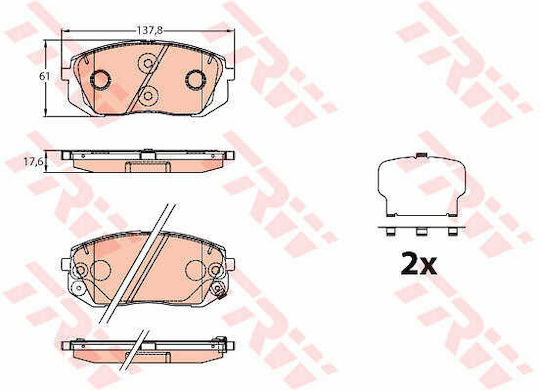 Set Plăcuțe De Frână Disc Trw Gdb3640