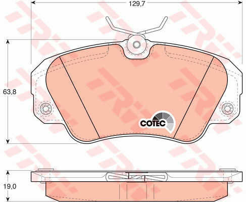 Trw Gdb957 Brake Pad Set Disc Brake
