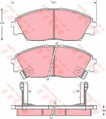 TRW GDB763 Bremsbelag Set Scheibenbremse