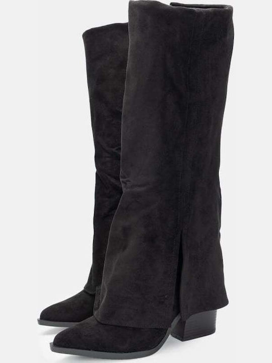 Wildleder Damenstiefel Schwarz