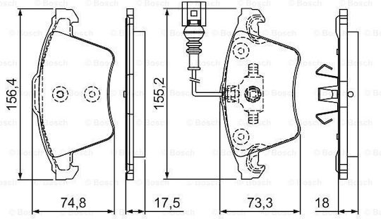 Bosch Brake Pad Set Disc Brake 0 986 494 203