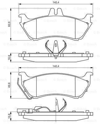 Bosch Disc Brake Pad Set 0 986 424 708