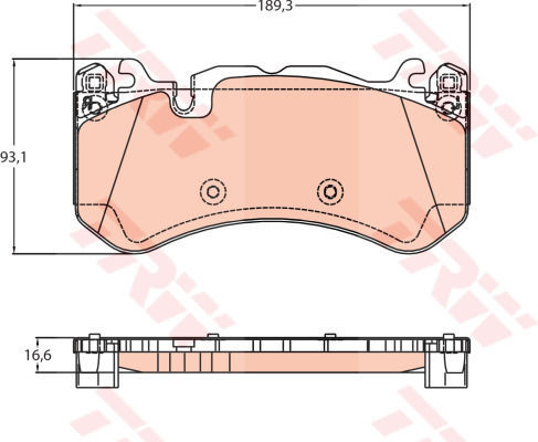 Trw Gdb2220 Brake Pad Set Disc Brake