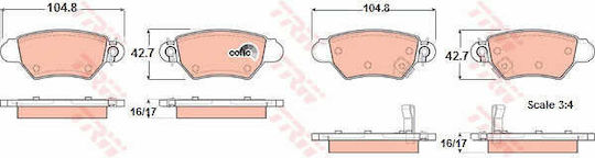 Set Plăcuțe De Frână Gdb1352 Trw Disc Brake
