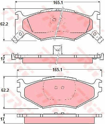 Set Plăcuțe De Frână Disc Frână Trw Gdb1157
