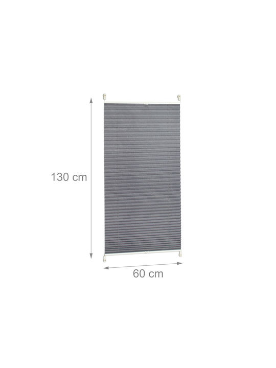 Relaxdays Rolete Geam Semi-Blackout Gri Lățime130xÎnălțime60cm 10021311_741