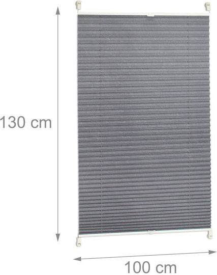 Relaxdays Ρόλερ Σκίασης Μερικής Συσκότισης Γκρι Π130xΥ100εκ. 10021311_744