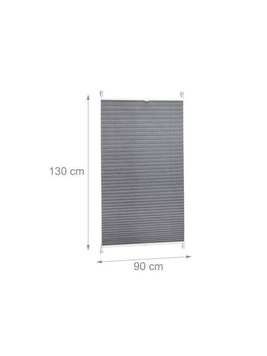 Relaxdays Rolete Geam Semi-Blackout Gri Lățime130xÎnălțime90cm 10021311_743