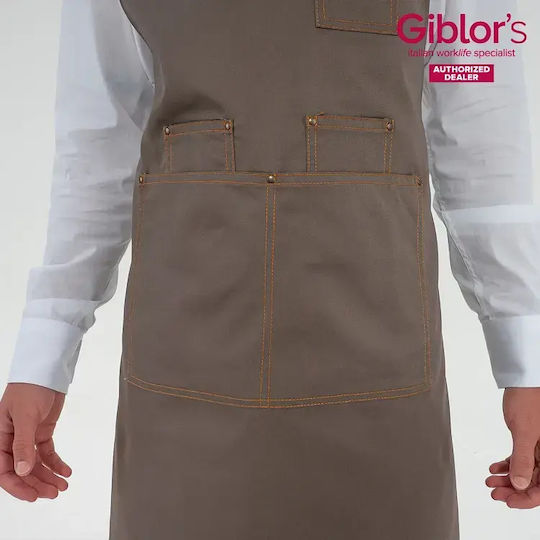 Giblor's Waiter / Barista / Bartender Waist Apron Beige