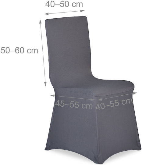 Relaxdays Husă Elastică Pentru Scaun Antracit 100x57cm