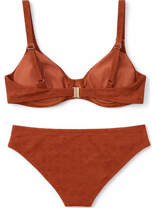 Set Bikini με Αφαιρούμενη Ενίσχυση Πορτοκαλί