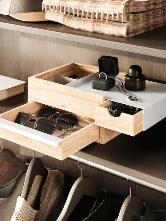 Umbra Wooden Jewellery Box with Drawer White 26x22x12cm