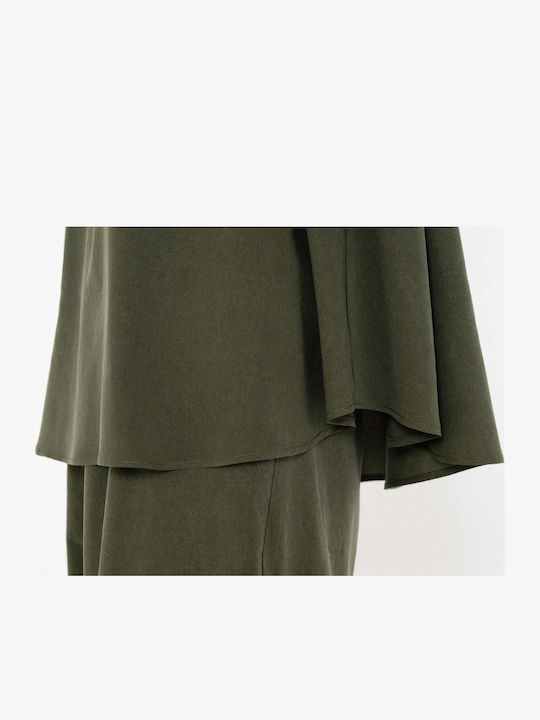 Women's Blouse Short Sleeve Khaki