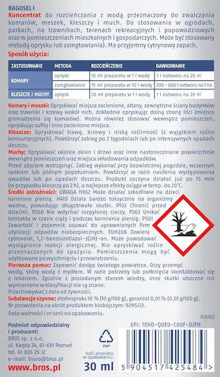 Bros Repelent De Insecte Spray Pentru Țânțari / Muște