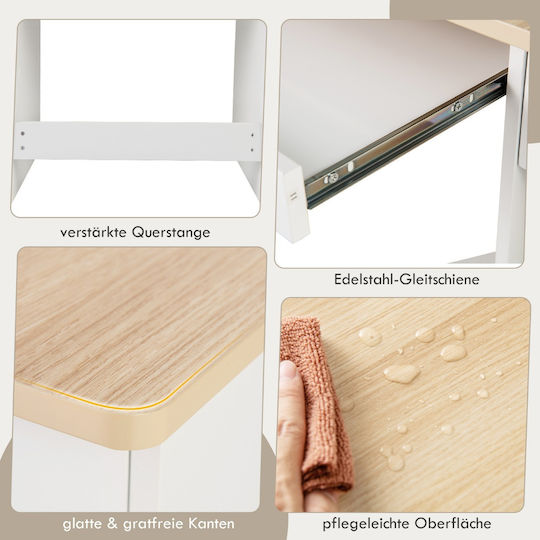 Kids Desk White 90x45x90cm
