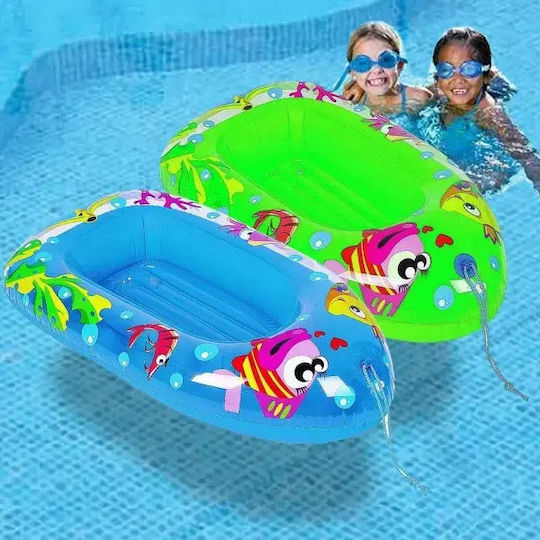 Globo Kids Inflatable Boat Blue with Pump 112x70cm