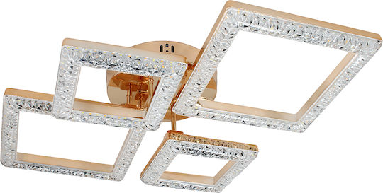 Keskor Deckenleuchte montieren 75cm Gold mit integrierter LED