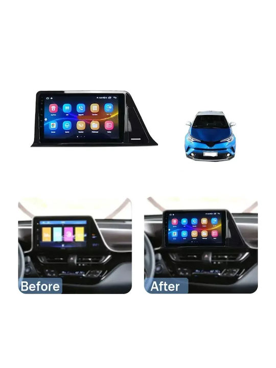 Car Audio System for Toyota C-HR 2017-2023 Bluetooth USB WiFi GPS Apple CarPlay Android Auto with 9" Touch Screen