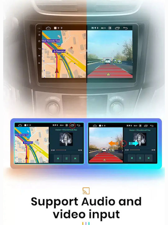 Car Audio System for Mitsubishi Lancer 2000-2007 Bluetooth USB WiFi GPS Apple CarPlay Android Auto with 9" Touch Screen