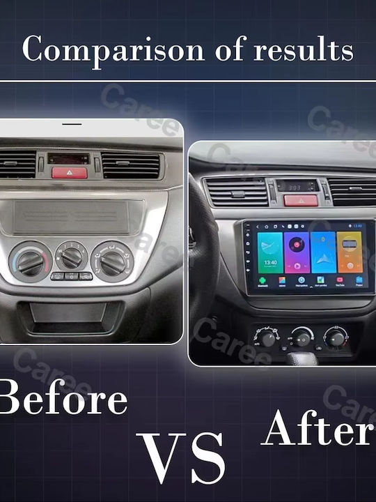 Car Audio System for Mitsubishi Lancer 2000-2007 Bluetooth USB WiFi GPS Apple CarPlay Android Auto with 9" Touch Screen