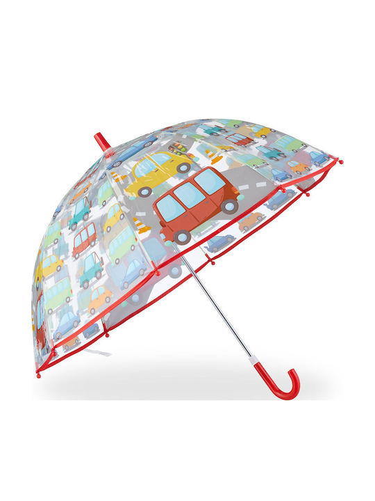 Relaxdays Kids Umbrella Curved Handle Yellow With Diameter 65cm