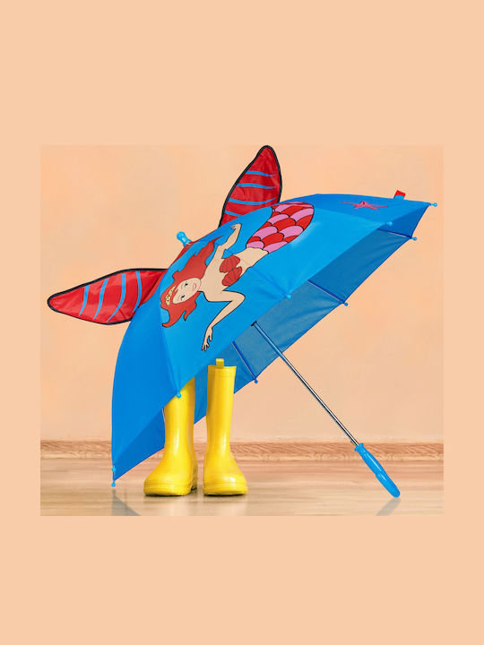 Relaxdays Umbrelă Pentru Copii Baston Albastră Cu Diametru 69cm