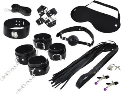 BDSM Kit σε Μαύρο Χρώμα 13τμχ