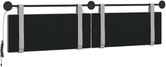 vidaXL Fabric Bed Headboard Pillow Gray 210x55cm