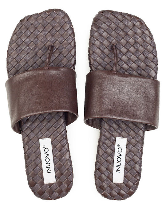 Damen Flache Sandalen Braune