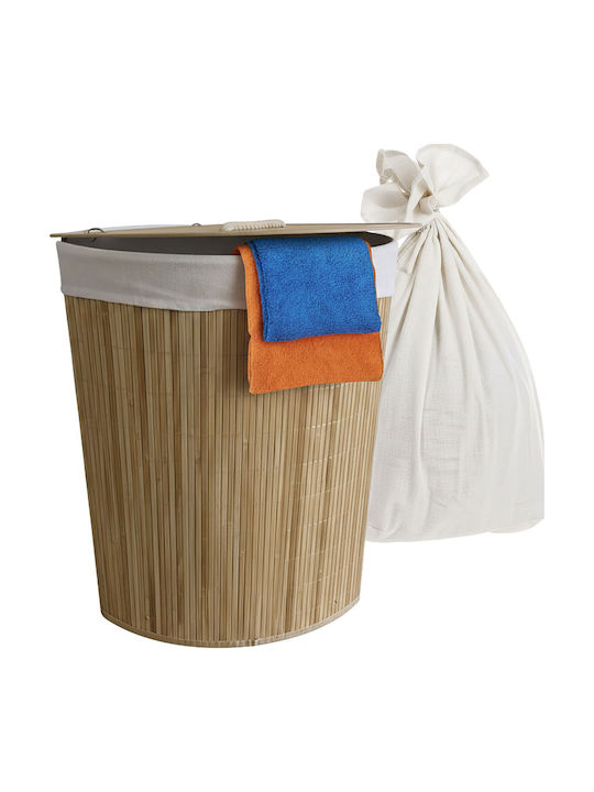 Relaxdays Καλάθι Απλύτων Bamboo 80lt 60x36x36cm