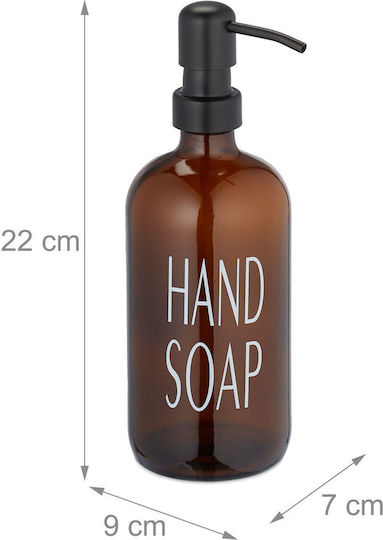 Relaxdays Dispenser Gri Din Sticlă