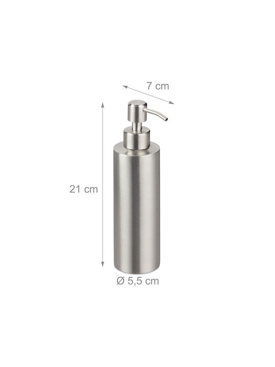 Relaxdays Dozator De Bucătărie Din Oțel Inoxidabil Gri 200ml