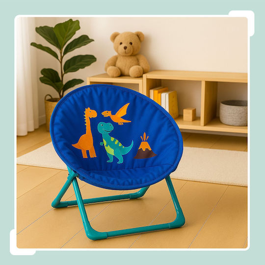 Relaxdays Kinder Strandstuhl Blau 47x48x50cm